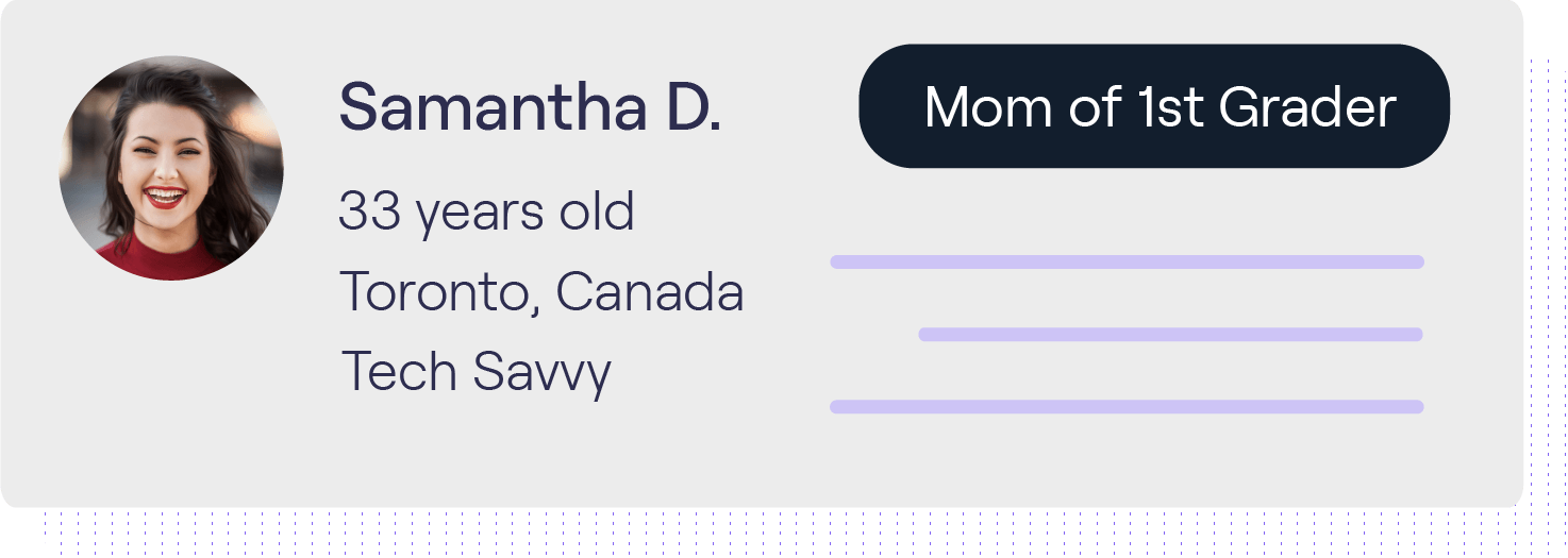 Audience mom profile card